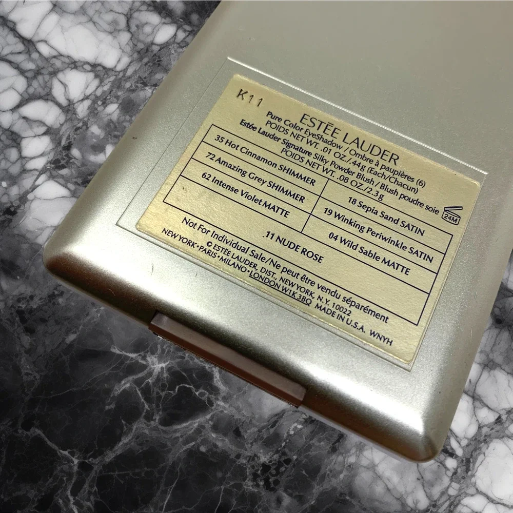 NEW Vintage 1990's Estee Lauder Unused Eyeshadow Blush Palette Gold Compact GWP